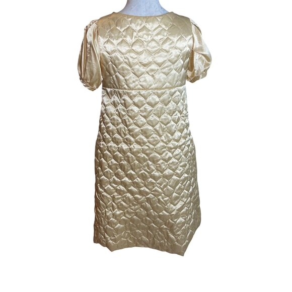 Seamprufe Vintage 1950s Womens Nightgown Robe Set Size Small Gold Satin - Picture 2 of 8
